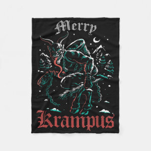 Frohe Krampus Weihnachten Xmas Horror Hässlich Bös Fleecedecke