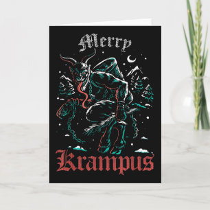Frohe Krampus Weihnachten Xmas Horror Hässlich Bös Karte