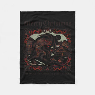 Frohe Krampus Weihnachten Xmas Horror Hässlicher S Fleecedecke