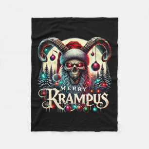 Frohe Krampus Weihnachtskrampus kommt in die Stadt Fleecedecke