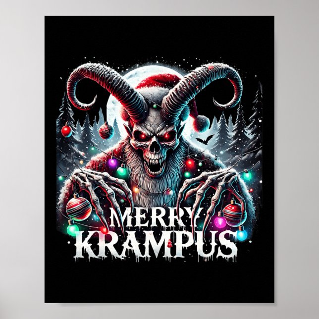 Frohe Krampus Weihnachtskrampus kommt in die Stadt Poster (Vorne)