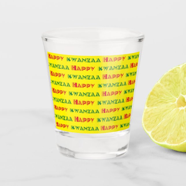 Frohe Kwanzaa-Grüße 2 Schnapsglas (Vorderseite)