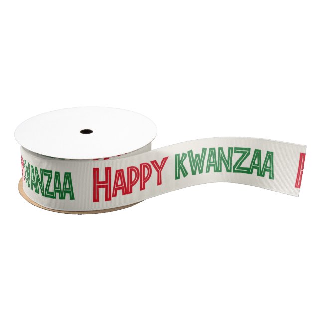 Frohe Kwanzaa-Grüße Ripsband (Spule)