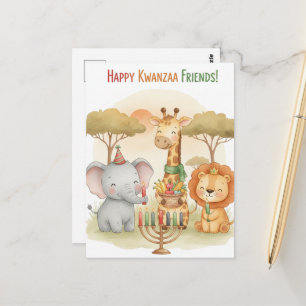 Frohe Kwanzaa Kinara Postkarte