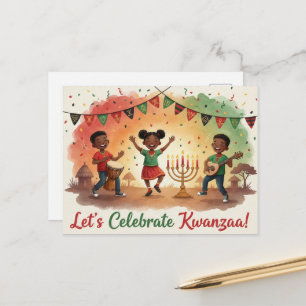 Frohe Kwanzaa Kinara Postkarte