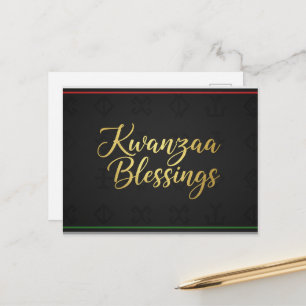 Frohe Kwanzaa Kinara Postkarte