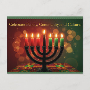Frohe Kwanzaa Kinara Postkarte
