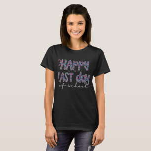 Frohe Letzter Schultag Retro Lehrer T-Shirt