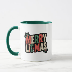 Frohe Lit-weihnacht Buchliebender Kaffee Tasse