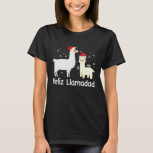 Frohe Llamadad Weihnachtsmann Llama Fleece Navidad T-Shirt