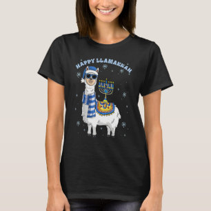 Frohe Llamakkah Chanukka Llama Hanukkah Alpaka Mäd T-Shirt