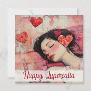 Frohe Lupercalia Vintage Herz Collage Valentinstag Feiertagskarte