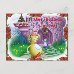 Frohe malamische Weihnachten! Feiertagspostkarte