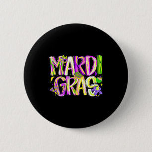 Frohe Mardi Gras Karneval Fett Dienstag Männer Fra Button