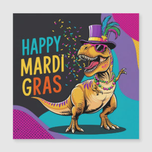 Frohe Mardi Gras Magnetkarte