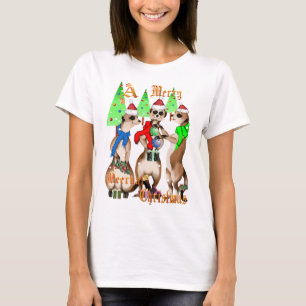 Frohe Meerkat Weihnachten und Schnee Shirts