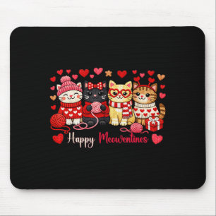 Frohe Meowentines Süße Katze Valentinstag Liebe Hä Mousepad