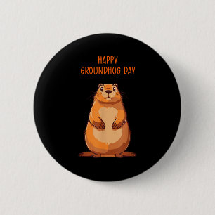 Frohe Murmeltiertag für Murmeltierliebhaber Jungen Button