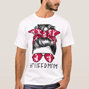 Frohe Mutter Orange Und Schwarze Cheerleading Pass T-Shirt