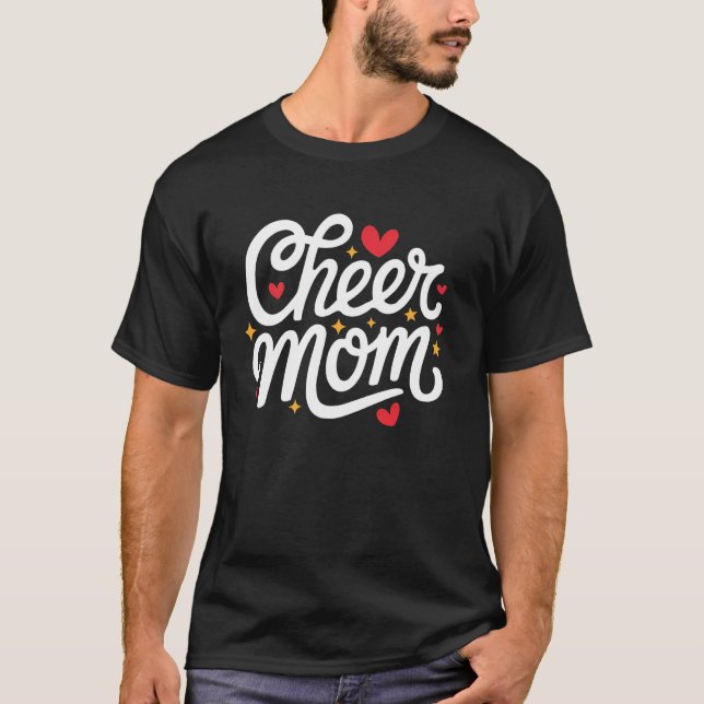 Frohe Mutter Süße Cheerleading-Mutter T-Shirt (Vorderseite)