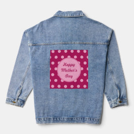 Frohe Mutter Tag Denim Jacket (Magenta & Pink) Jeansjacke