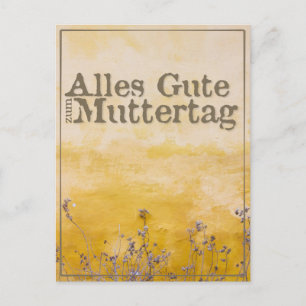 Frohe Muttertag auf Vintage-Blumenwiese Feiertagspostkarte