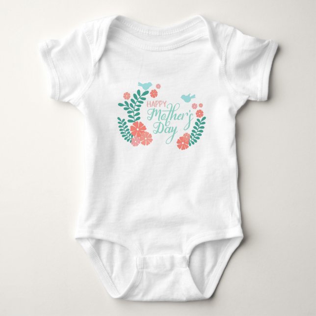 Frohe Muttertag Baby Strampler (Vorderseite)