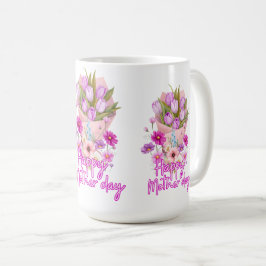 Frohe Muttertag Blumenstrauß Kaffeetasse