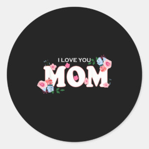 Frohe Muttertag Damen ich liebe dich Mama Runder Aufkleber