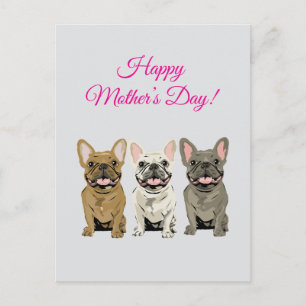Frohe Muttertag! Französische Bulldoggen Postkarte