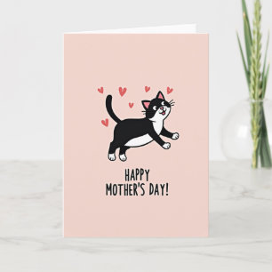 Frohe Muttertag Grußkarte mit Katzenmotiv Karte