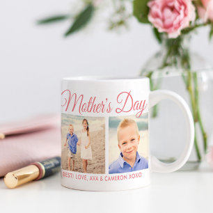 Frohe Muttertag Mama Pink Script Foto Kaffeetasse