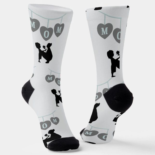 Frohe Muttertag  Socken (Gewinkelt)
