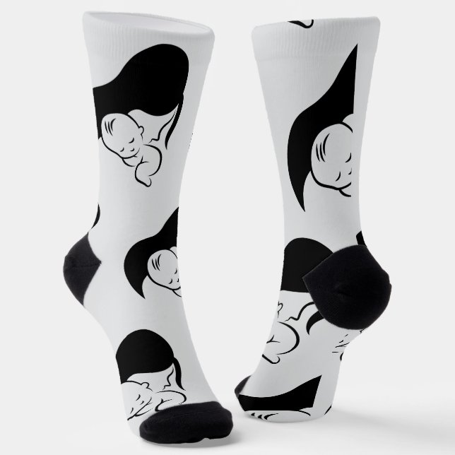 Frohe Muttertag  Socken (Gewinkelt)