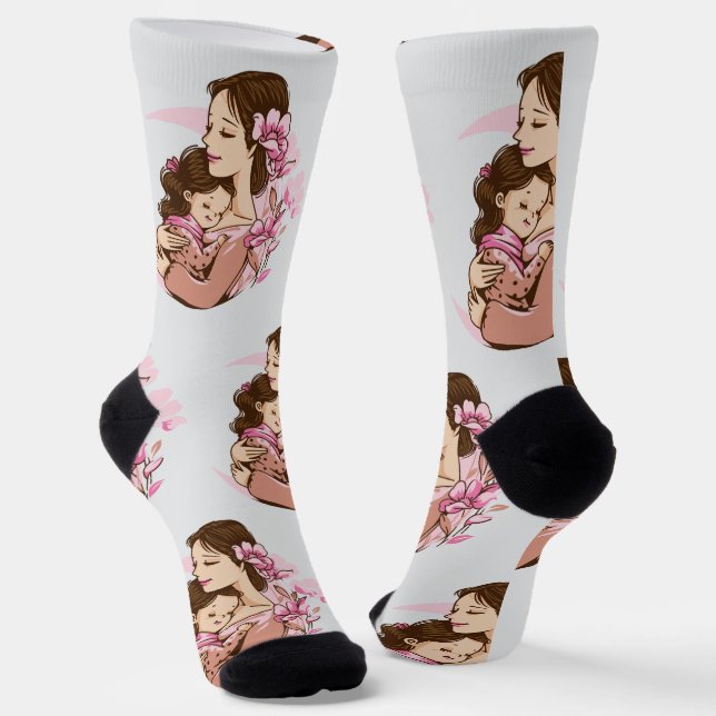 Frohe Muttertag  Socken (Gewinkelt)