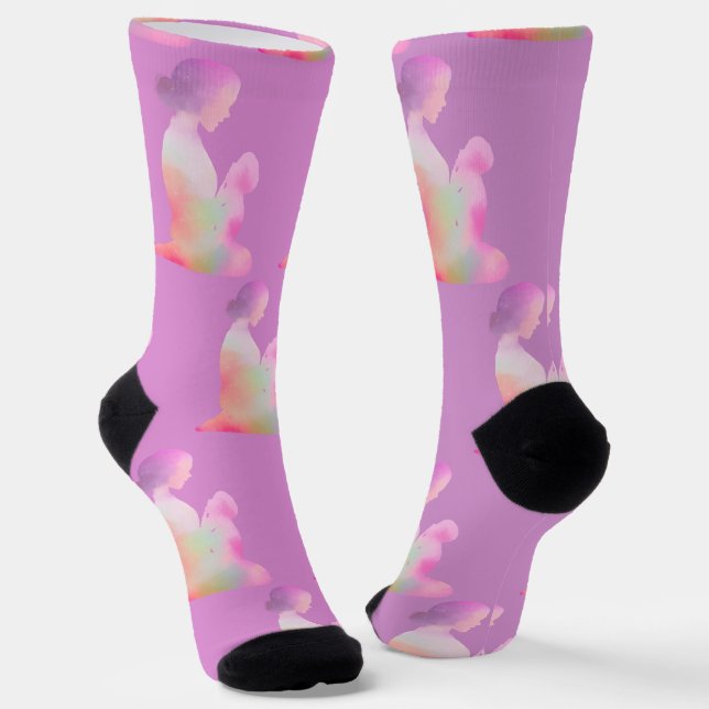 Frohe Muttertag  Socken (Gewinkelt)
