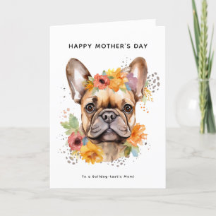 Frohe Muttertag von Hund Französische Bulldogge Karte