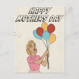 Frohe Muttertags-Ballons  Feiertagspostkarte