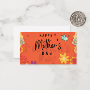 Frohe Muttertags-Blumen-Retro-Typografie-Karte De Mitteilungskarte