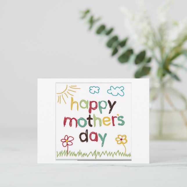 Frohe Muttertags-Grußkarte Postkarte (Stehend Vorderseite)