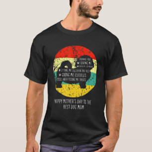 Frohe Muttertags Hundemama Vintage Retro Shih Tzu T-Shirt
