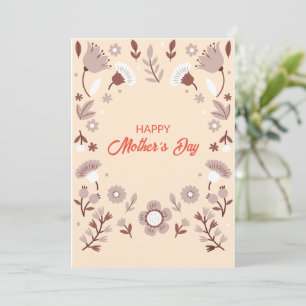 Frohe Muttertags-Karte, Florale Muttertags-Karte Feiertagskarte