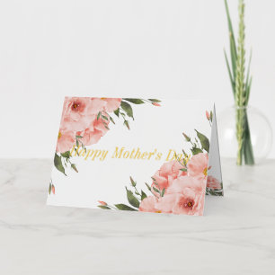 Frohe Muttertags-Rosa-Blumen-Foto Gold