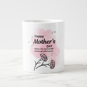 Frohe Muttertags-Rosa-Blumen-Kaffeetasse Jumbo-Tasse