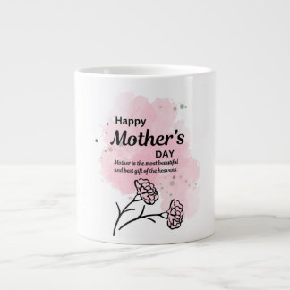 Frohe Muttertags-Rosa-Blumen-Kaffeetasse Jumbo-Tasse