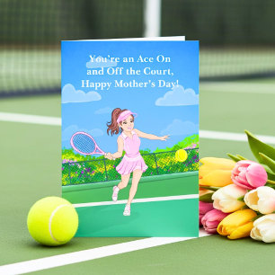 Frohe Muttertags Tennisspielerin Mama Karte