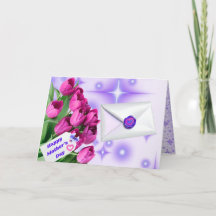 Frohe Muttertags-Tulpenkarte