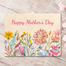 Frohe Muttertagsgeschenk-Aquarellblumen