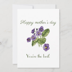 Frohe Muttertagsgrüße Violets Flat Holiday Card Feiertagskarte