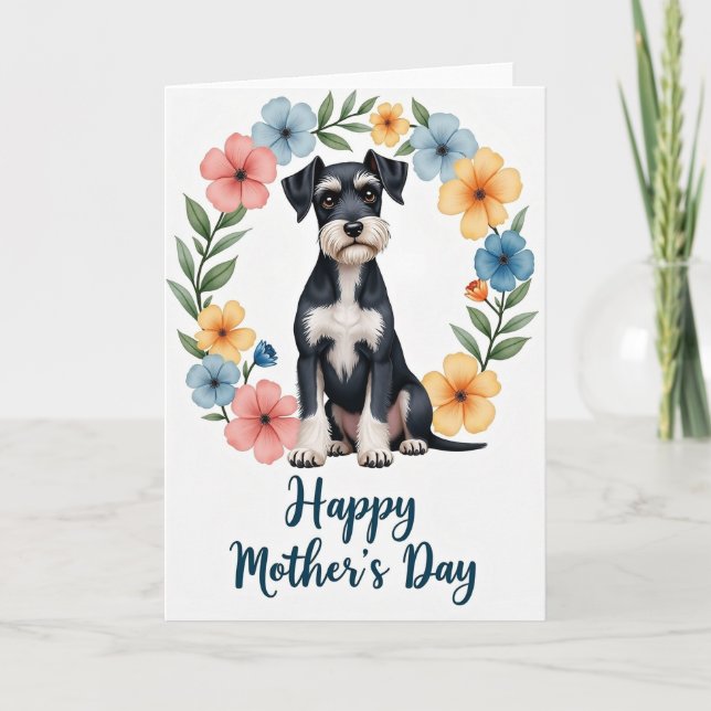 Frohe Muttertagskarte für Hunde-Mamas Karte (Vorderseite)